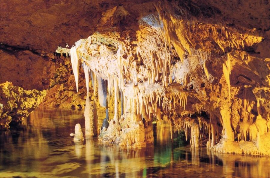 Alcudia: Half-day Caves of Hams, Blue Caves and documentary - Blue Cave lighting and the Modern Cave projections