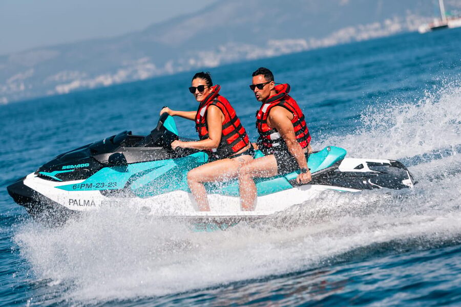 Calanova: Doble Jet Ski excursion with guide - Setting off from Port Calanova near Cala Mayor