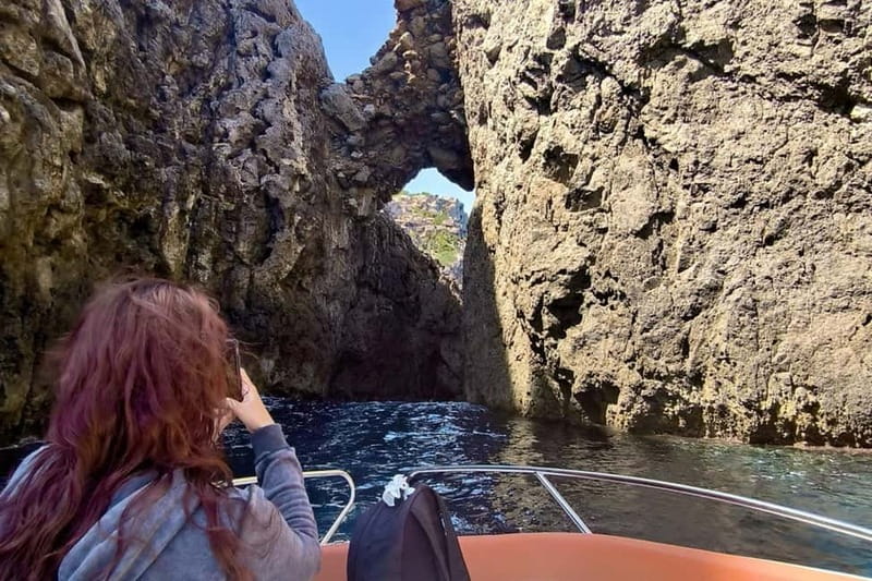 Can Picafort: Private Boattrip - Snorkeling-Beach- Caves - Arriving at boat-only Coll Baix