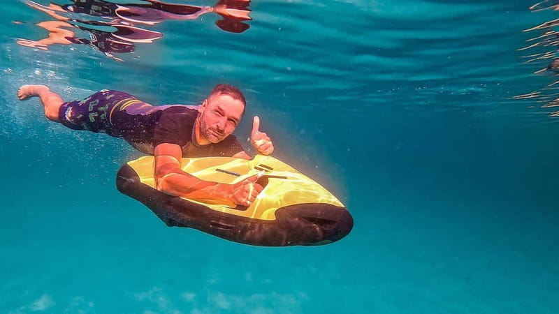 Can Picafort:Private Trip - Beach+Caves + Seabob -6 Person - The Coll Baix stop: one hour for water time