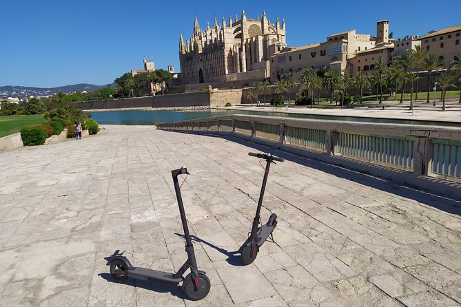 Electric kick scooter rental in Palma de Mallorca - Starting at Plaça del Rosari in central Palma