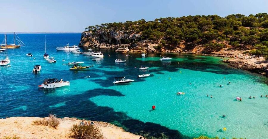 From Palma: Portal Vells Beach and Cave SUP & Snorkel Tour - Beach el Mago and the coastal views