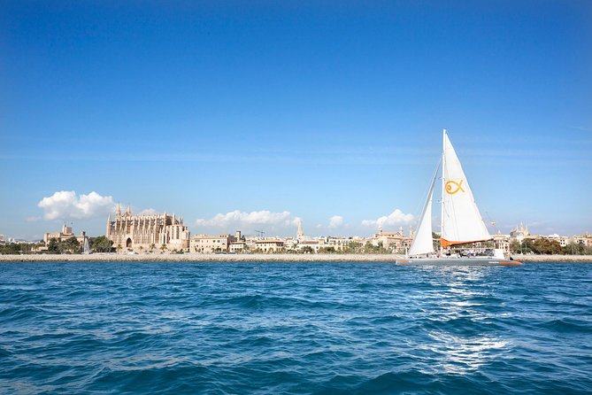 Mallorca Catamaran Cruise and Snorkeling Trip - Palma Cathedral from the water