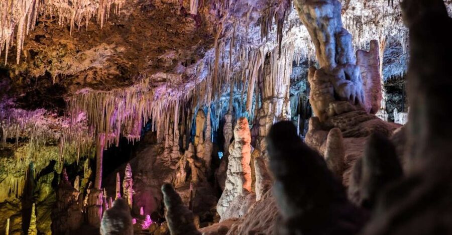 Mallorca: Day Trip to Caves of Hams & Optional Dinosaurland - Inside the cave: formations, lights, and music