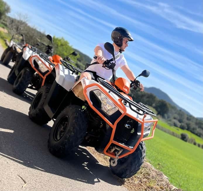 Mallorca: Quad Bike Tour, Snorkeling, and Cliff Jumping - The climb toward Randa and its wide island view