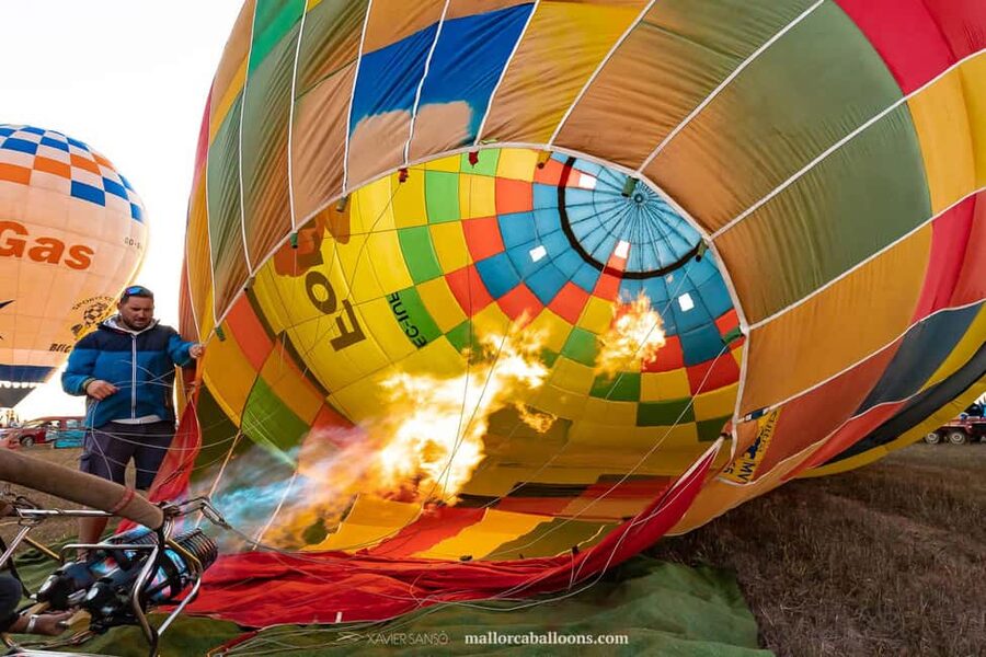 Mallorca: Sunset Balloon ride - What you can see from the basket