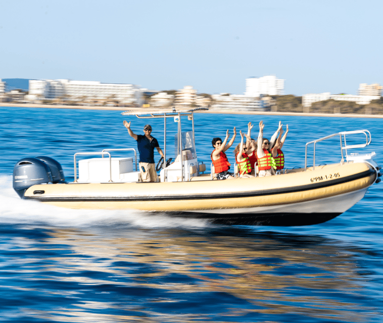 Mallorca: Visit Palma Speedboat adrenaline & snorkelling - Speeding out from Can Pastilla