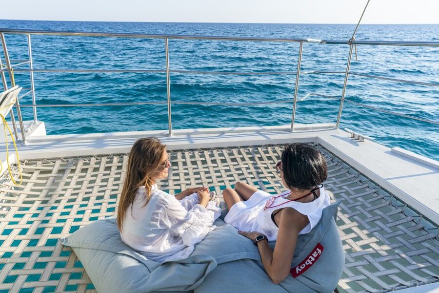 Palma: Catamaran Cruise with Swimming and Snorkelling - Cap Enderrocat and Cala Vella by Water