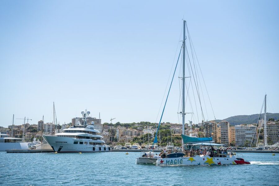 Palma de Mallorca: 5-Hour Catamaran Cruise with Lunch & Swim - The first cove: Portals Vells or Cala Vella