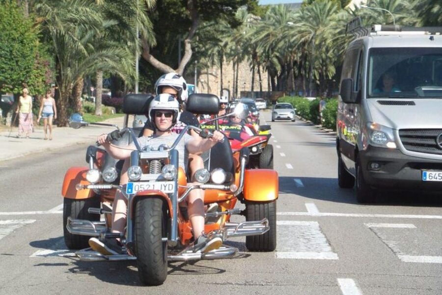 Peguera: Trike Tour - Driving the trike or riding behind an adult