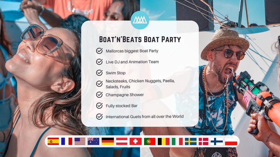 Playa de Palma: Boat Party with DJ, Buffet and Entertainment - Sailing past Palma Cathedral