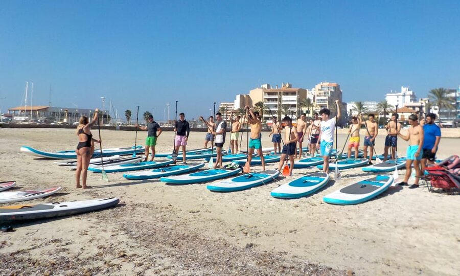 Playa Palma: Stand-up Paddleboard Rental - Getting to the water at Can Pastilla