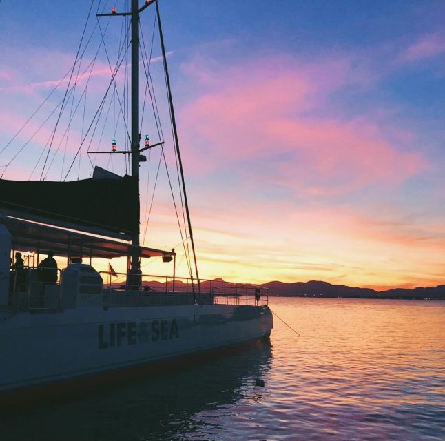 S'Arenal: Sunset Catamaran Cruise with BBQ - BBQ, pasta salad, bread, and a drink