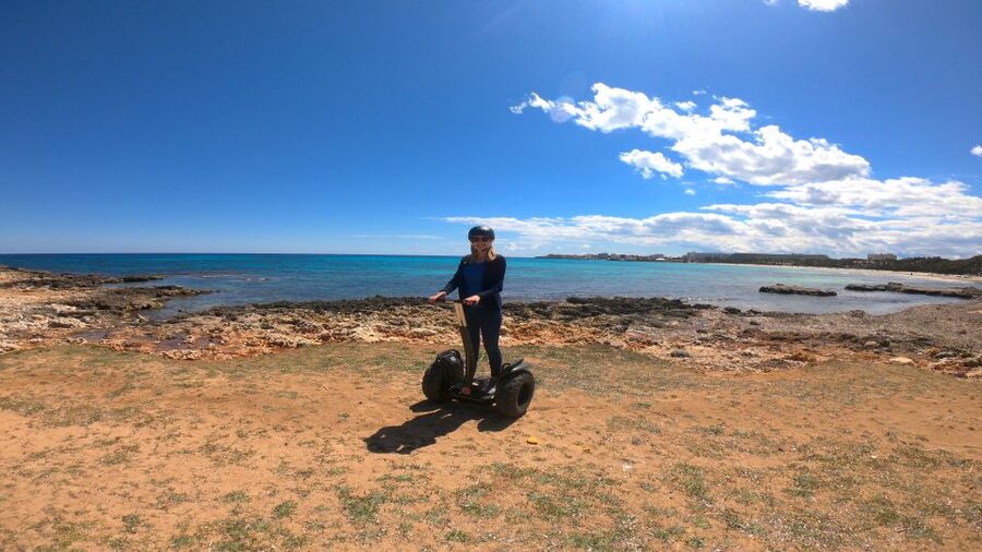 Sa Coma: Off-Road Segway Tour to Castell Punta de n'Amer - Getting started beside Sa Coma’s water